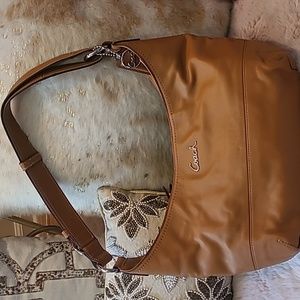 COACH leather East West Duffle Handbag